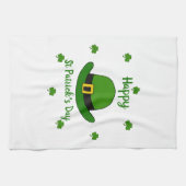 ミニマリストかわいいハッピーセントパトリックの日 キッチンタオル (横)