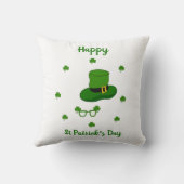 ミニマリストかわいいハッピーセントパトリックの日 クッション (裏面)