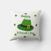 ミニマリストかわいいハッピーセントパトリックの日 クッション (裏面)