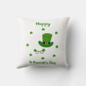 ミニマリストかわいいハッピーセントパトリックの日 クッション (裏面)