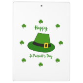 ミニマリストかわいいハッピーセントパトリックの日 クリップボード (裏面)