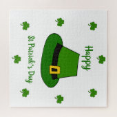 ミニマリストかわいいハッピーセントパトリックの日 ジグソーパズル (横)