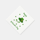 ミニマリストかわいいハッピーセントパトリックの日 スタンダードカクテルナプキン (角)