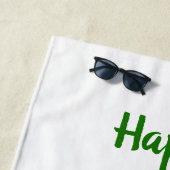 ミニマリストかわいいハッピーセントパトリックの日 ビーチタオル (インサイチュ)