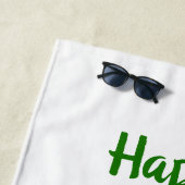 ミニマリストかわいいハッピーセントパトリックの日 ビーチタオル (インサイチュ)