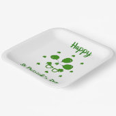 ミニマリストかわいいハッピーセントパトリックの日 ペーパープレート (傾斜あり)
