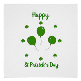 ミニマリストかわいいハッピーセントパトリックの日 ポスター