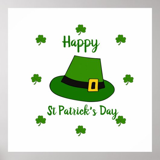 ミニマリストかわいいハッピーセントパトリックの日 ポスター (正面)