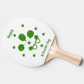 ミニマリストかわいいハッピーセントパトリックの日 卓球ラケット (横)
