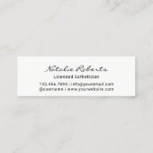 ミニマリストかわいいハートサロン顧客ロイヤリティ ロイヤリティカード (裏面)