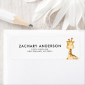 ミニマリストかわいいベビーキリンパーソナライズされたキッズラボ ラベル (インサイチュ)