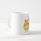 ミニマリストかわいい私はジンジャーキャットコーヒーマグ大好き コーヒーマグカップ (正面左)