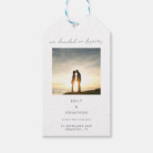 ミニマリストが永遠にあなたの写真のスクリプトを決定 ギフトタグ (正面)