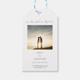 ミニマリストが永遠にあなたの写真のスクリプトを決定 ギフトタグ