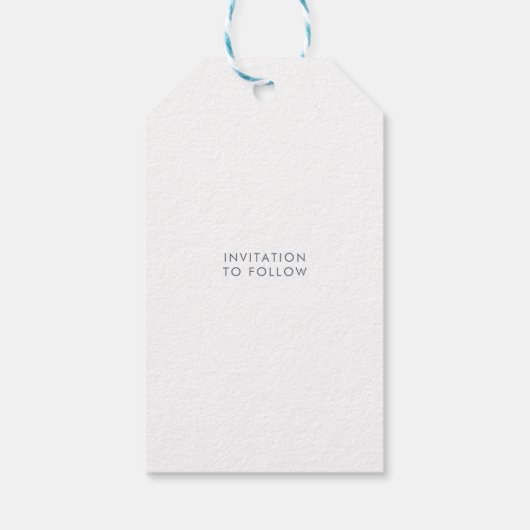 ミニマリストが永遠にあなたの写真のスクリプトを決定 ギフトタグ (裏面)