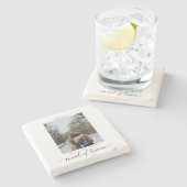 ミニマリストが私のメイド・オブ・オーナー（花嫁付き添い人）写真シック ストーンコースター (横)