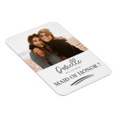 ミニマリストが私のメイド・オブ・オーナー(花嫁付き添い人)写真 マグネット (右側)