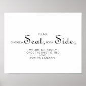 ミニマリストが選ぶ 席のみの結婚式ポスター ポスター (正面)