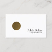 ミニマリストきれいな白い銅サークルヨガ 名刺 (正面)