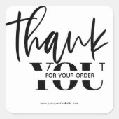 ミニマリストご注文シールのラベルをありがとう スクエアシール (正面)
