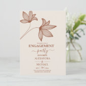 ミニマリストさび焦げオレンジのテラコッタ結婚のInv 招待状 (スタンド正面)