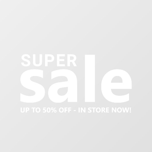 ミニマリストすごい販売プロモーションウィンドウの固定 ウィンドウサイン (シート)