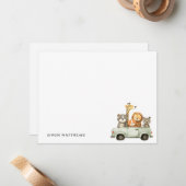 ミニマリストでかわいい動物たち ノートカード (正面/裏面インサイチュ)