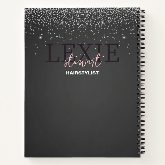 ミニマリストでエレガントなヘアスタイリスト ノートブック (裏面)