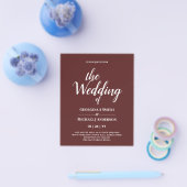 ミニマリストで大胆なタイポグラフィーの結婚式招待状 チラシ (シングル)