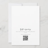 ミニマリストで遊び心のあるリボンのベビーシャワー 招待状 (裏面)