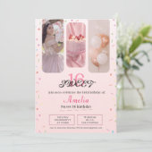 ミニマリストとかわいこちゃんスウィート16招待状 招待状 (スタンド正面)