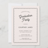 ミニマリストとシンプルのスケーラブル卒業パーティー 招待状 (正面)