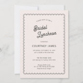 ミニマリストとシンプルのブライダル昼食会 招待状 (正面)