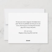 ミニマリストとシンプルタイプライターのクリスマスフォト シーズンカード (裏面)