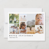 ミニマリストとシンプルタイプライターのクリスマスフォト シーズンカード (正面)