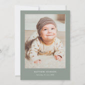 ミニマリストとシンプル写真の賢者バプテスマ 招待状 (裏面)