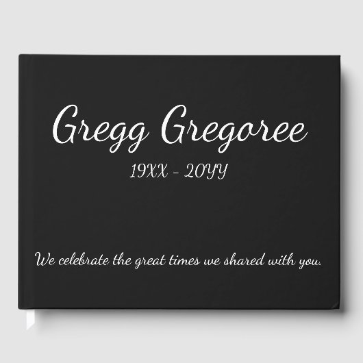 ミニマリストとシンプル悔やみや弔慰ゲストブック ゲストブック (正面)