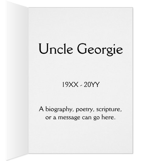 ミニマリストとプレーンのメモリーカード+カスタムフォト (内側 (右))