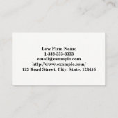 ミニマリストとプロフェッショナル、トリプルライン付縁ど 名刺 (裏面)