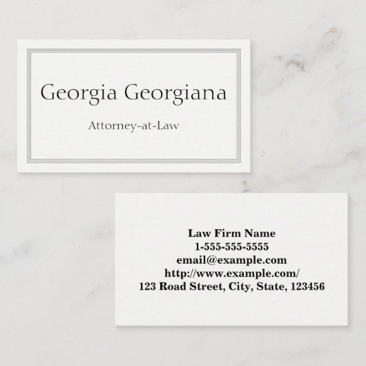 ミニマリストとプロフェッショナル、トリプルライン付縁ど 名刺 (正面/裏面)