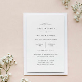 ミニマリストとモダン結婚式招待状 招待状