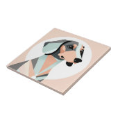 ミニマリストと幾何エレガントダックスシュント タイル (側面)