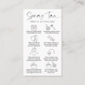 ミニマリストなめしサロンアフターケアの指示 名刺 (正面)