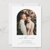 ミニマリストなアーチ写真 ウェディング 招待状 (正面)