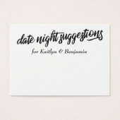 ミニマリストなデートの夜の提案 新婚カード (正面)