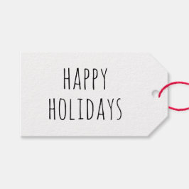 ミニマリストなハッピーホリデー。モダンでシンプルなクリスマス ギフトタグ