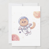 ミニマリストなパステルカラーの日没の丘陵と松の木 招待状 (裏面)