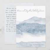 ミニマリストなホリデーカード | 山の風景とメッセージ付き シーズンカード (正面/裏面)