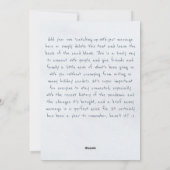 ミニマリストなホリデーカード | 山の風景とメッセージ付き シーズンカード (裏面)