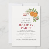 ミニマリストなホリデーパーティーのクリスマス招待状 シーズンカード (正面)